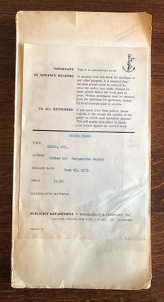 Item #52873 LOVES, ETC (Publisher's Galley). Marguerite Harris, Allen Ginsberg William Carlos...