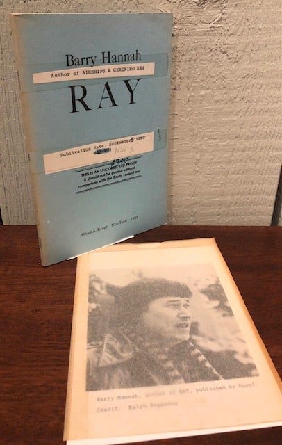 Item #53228 RAY. (Uncorrected Proof Copy). Barry Hannah.