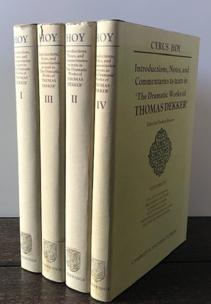 Item #53882 INTRODUCTIONS, NOTES AND COMMENTARIES TO TEXTS IN "The Dramatic Works of Thomas...