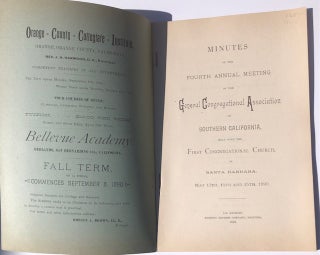 MINUTES OF THE FOURTH ANNUAL MEETING OF THE GENERAL CONGREGATIONAL ASSOCIATION OF SOUTHERN CALIFORNIA: Held With the First Congregational Church of Santa Barbara, May 13rd, 14th and 15th, 1890