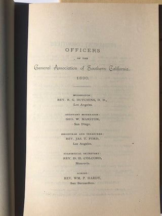 MINUTES OF THE FOURTH ANNUAL MEETING OF THE GENERAL CONGREGATIONAL ASSOCIATION OF SOUTHERN CALIFORNIA: Held With the First Congregational Church of Santa Barbara, May 13rd, 14th and 15th, 1890