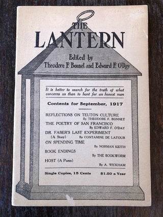 Item #53954 THE LANTERN. September 1917. Vol.3; No.6. Theodore F. Bonnet, Edward F. O'Day