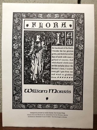 Item #53984 FLORA. (Broadside). William Morris