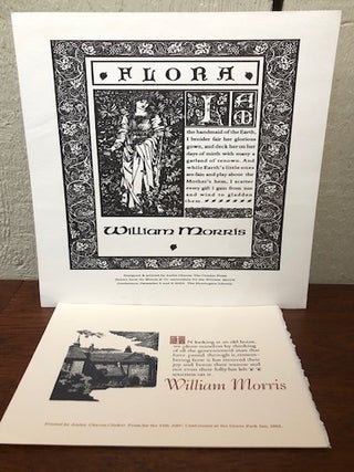 Item #53985 FLORA and IN LOOKING AT AN OLD HOUSE...(two broadsides). William Morris