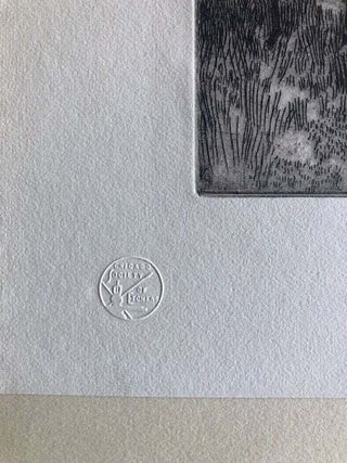 AN ABANDONED FARM. Original Signed Etching.