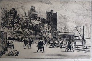 Item #54156 (CITYSCAPE- New York) Original Signed Etching. Gifford Beal