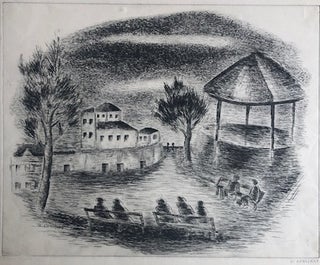 Item #54158 BATTERY. Original Signed Etching. G. Constant, George Zachary