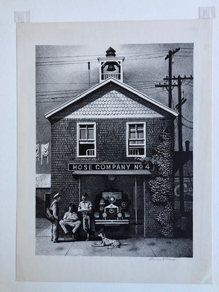 HOSE COMPANY NO. 4. Original Signed Lithograph.