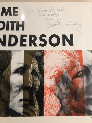 DAME JUDITH ANDERSON as HAMLET. (Signed poster)