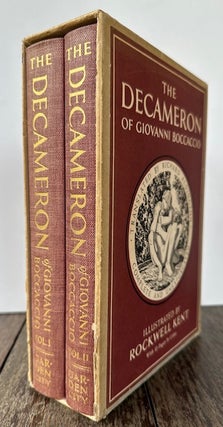 Item #55227 THE DECAMERON. (Two volumes). Giovanni Boccaccio, Richard Aldington, Rockwell Kent