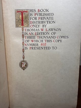 THE LAWSON HISTORY OF THE AMERICA'S CUP.