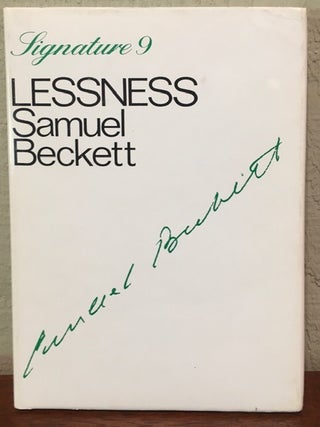 Item #55492 LESSNESS. Samuel Beckett