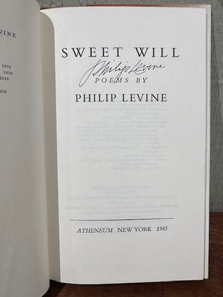 SWEET WILL: Poems (signed)