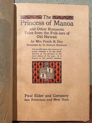 THE PRINCESS MANOA and Other Romantic Tales from the Folk-lore of Old Hawaii