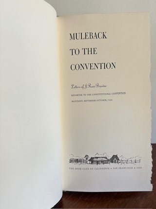 MULEBACK TO THE CONVENTION.