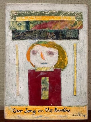 Item #55907 OUR SONG ON THE RADIO. (Original Mixed Media). Barry Spacks, 1931 – January 28...