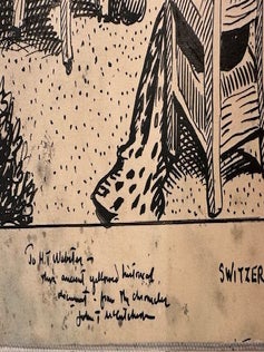 SWITZERLAND, THE ASYLUM OF KINGS. (Original pen and ink Illustration)