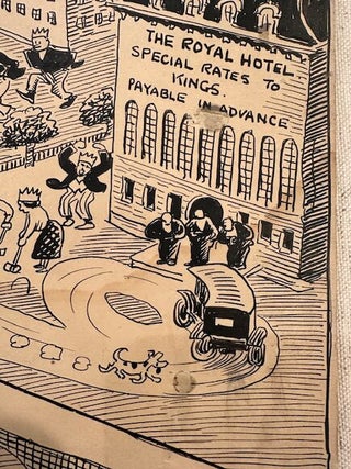 SWITZERLAND, THE ASYLUM OF KINGS. (Original pen and ink Illustration)