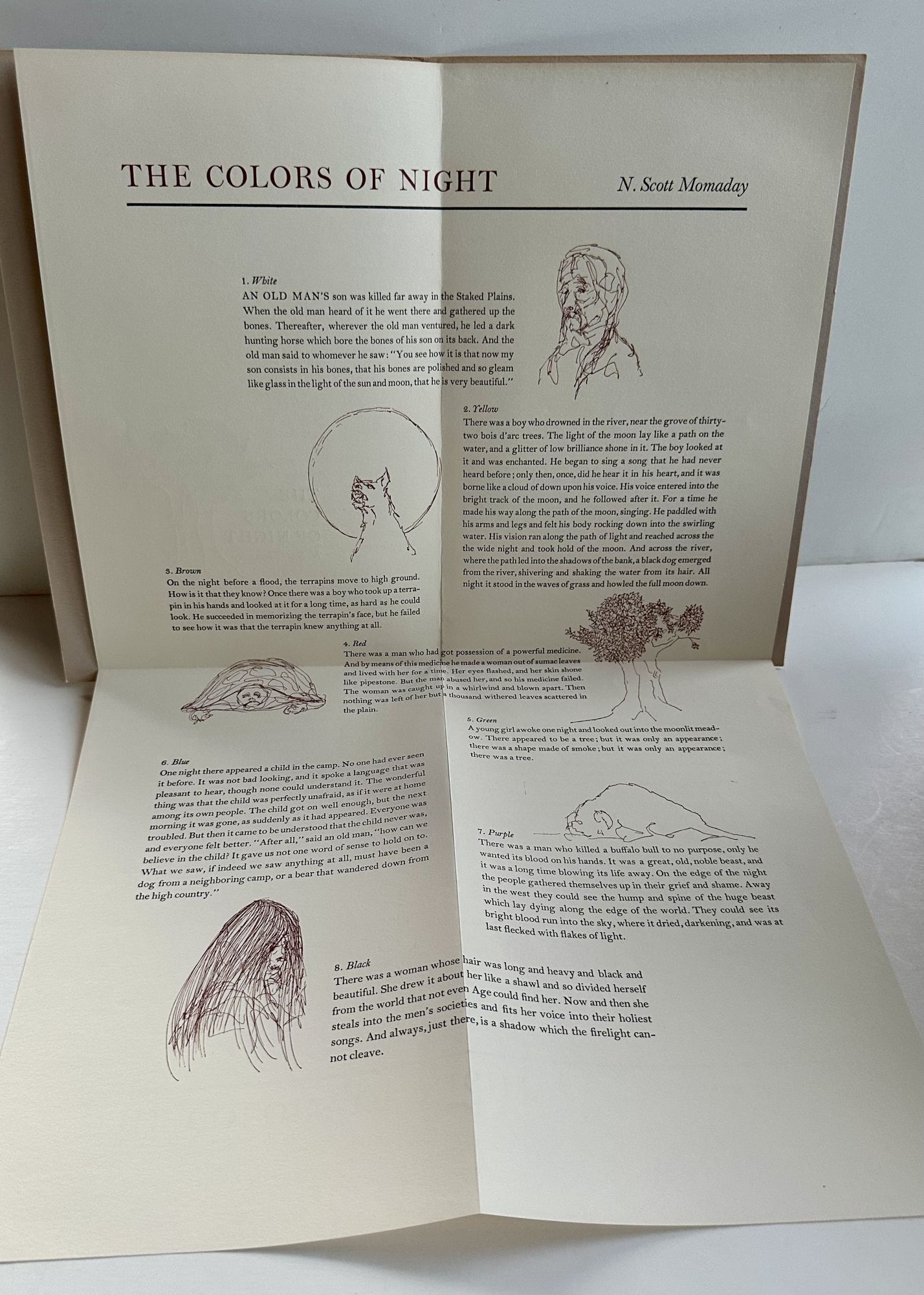 THE COLORS OF NIGHT. Broadside . Arion Press Broadsides Number Three ...