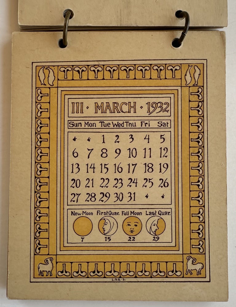 Item #56566 THE RING STANDARD CALENDAR FOR 1932.