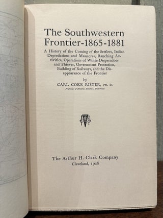 THE SOUTHWESTERN FRONTIER-1865-1881.
