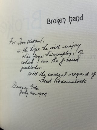 BROKEN HAND. THE LIFE OF THOMAS FITZPATRICK : MOUNTAIN MAN, GUIDE AND INDIAN AGENT.