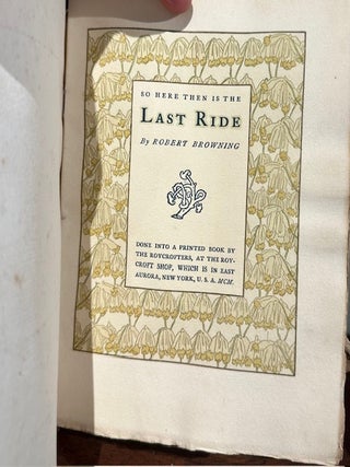 THE LAST RIDE